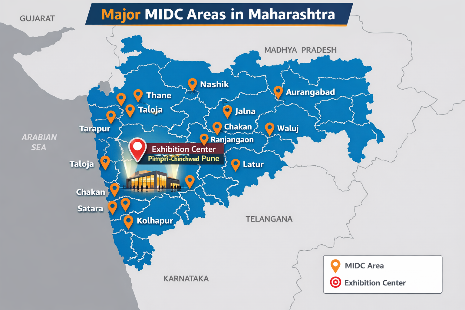 Major MIDC Areas in Maharashtra